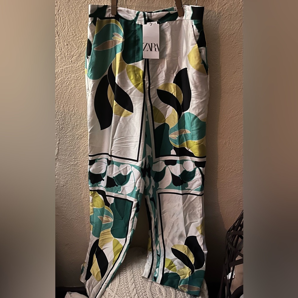 Zara Multicolor Wide Leg Pants